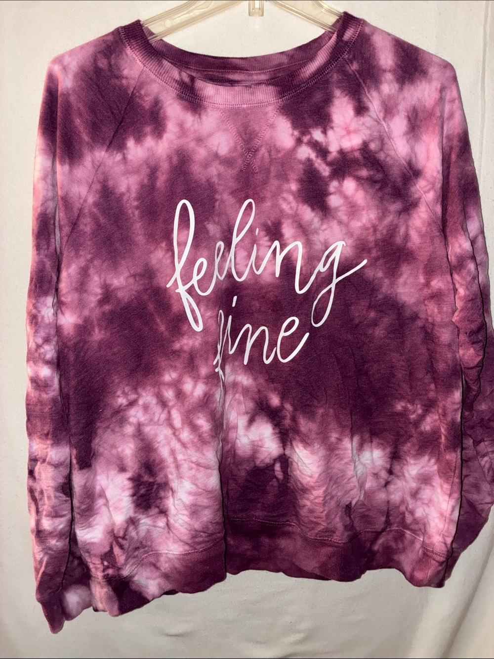 Feeling Fine Tie-Dye Pullover Sweatshirt - Purple